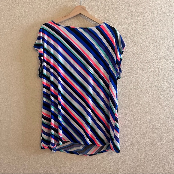 Lane Bryant Diagonal Striped Sleeveless Top Size 18/20 - Picture 6 of 8